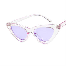 Load image into Gallery viewer, COOYOUNG Cute Sexy Retro Cat Eye Sunglasses Women Small Black White Triangle Vintage Cheap Ladies Sun Glasses Red Female UV400

