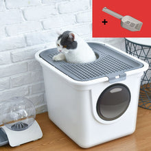 Load image into Gallery viewer, Fully Closed Cat Toilet Fat Cat Top Entry Cat Litter Basin Extra Large Cat Litter Basin New Cat Litter Basin Deodorant Feces Bo
